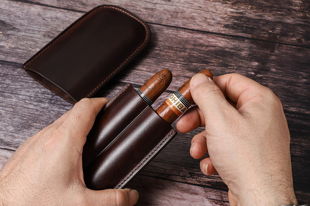 Cigar leather case